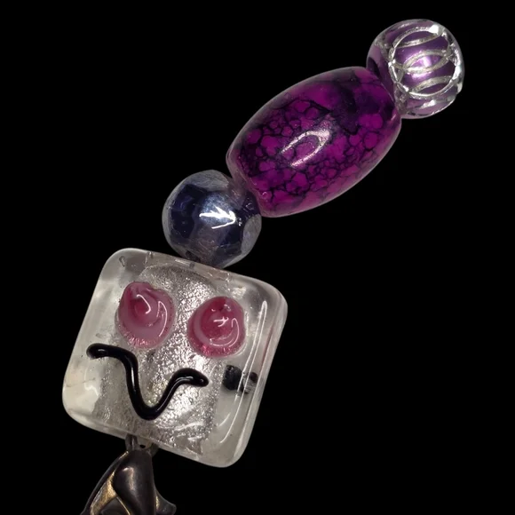 Vintage Artisan Hand Crafted Assorted Mixed Handmade Art Glass Beaded Bracelet - Picture 7 of 9